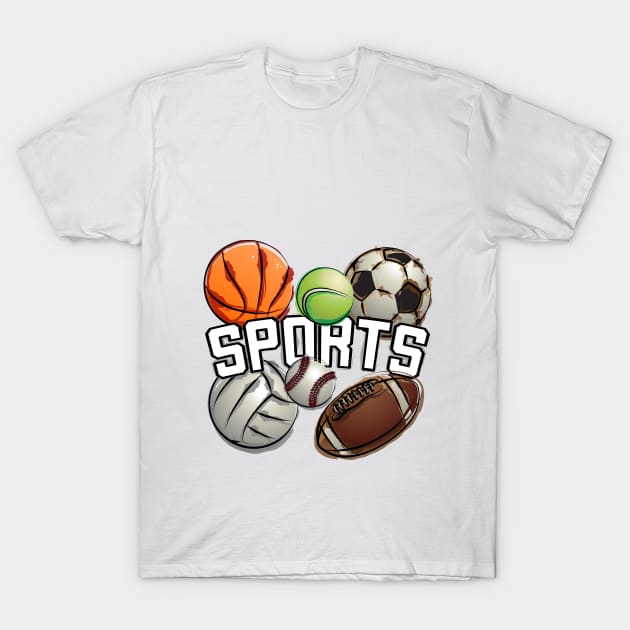 Different Popular Sports T-Shirt by perrolin